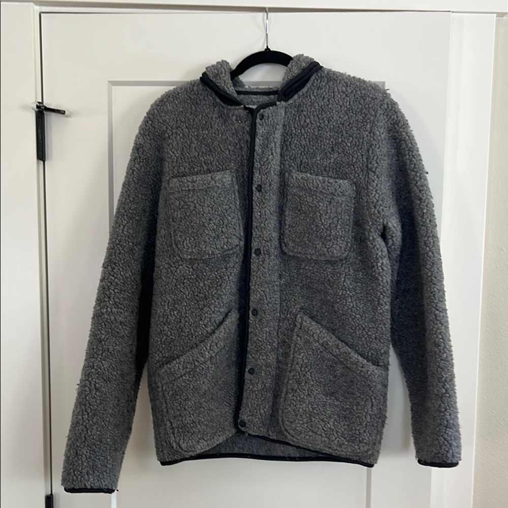 Men's Gray Sherpa Sweater